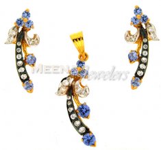 22Kt Gold Fancy Pendant Set ( Fancy Pendant Set )