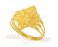 22Kt Gold Designer Filigree Ring