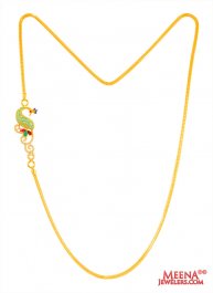 22K Gold Peacock Long Chain ( 22Kt Gold Fancy Chains )