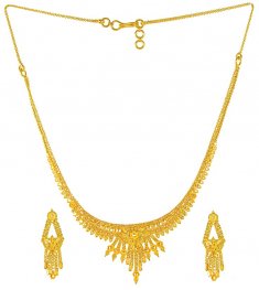 Yellow Gold Three Piece Necklace Set