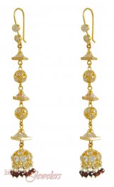 22Kt Gold Long Earrings