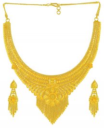 Gold Designer Necklace Set ( 22 Kt Gold Sets )
