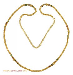 22k Designer Meenakari Chain(30 inch) ( 22Kt Long Chains (Ladies) )
