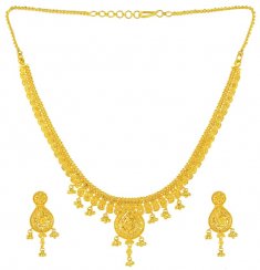 Gold Filigree Necklace Set