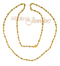 Gold Chain with Rudraksha