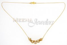 22 Kt Gold Ladies Chain with CZ