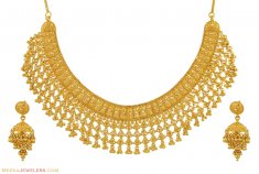 22Kt Gold Polki Necklace Set ( 22 Kt Gold Sets )