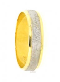 18Kt Gold Wedding band 2 Tone ( Wedding Bands )
