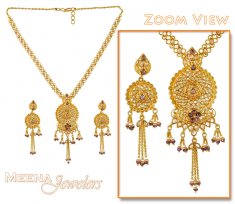 Antique Designer Gold Necklace Set