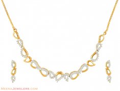 Diamond Necklace Set (18 K Gold)