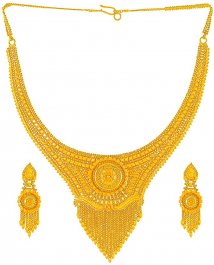 22Kt Necklace and Earrings Set ( 22 Kt Gold Sets )