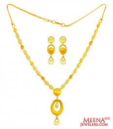 22K Yellow Gold Necklace Set