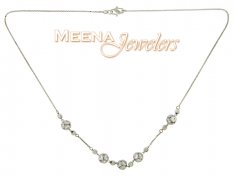 22kt white Gold Chain (Necklace) with CZ