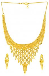 Gold Filigree Necklace Set