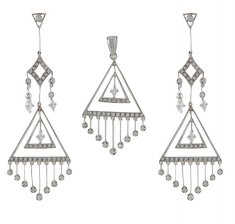 18K Designer Pendant Set