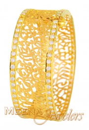 Gold Kada with Ayat Ul Qursi ( Kadas )