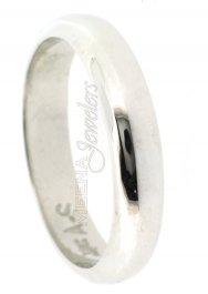 18 Kt White Gold Wedding Band