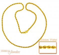 22 Kt Gold Rope Chain