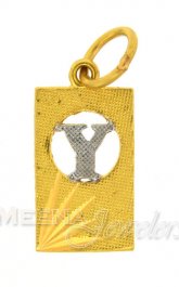 22Kt Initial Pendant (Y) ( Initial Pendants )