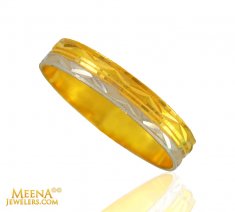 22kt Gold Two Tone Band ( Wedding Bands )