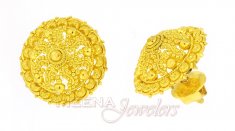 22K Gold Earrings with Filigree  ( 22 Kt Gold Tops )