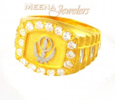 22Kt Gold Mens Signity Ring