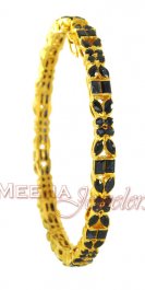 Gold Bangle with Sapphire