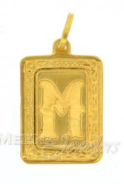 22Kt  Initial ( M) Pendant ( Initial Pendants )