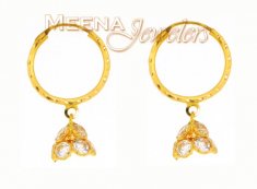 22Kt  Gold Hoop Earrings ( Hoop Earrings )