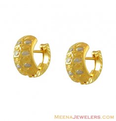 22k Clip On Earrings(2 Tone)