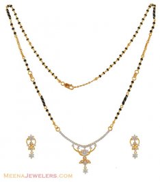 22K Fancy Mangalsutra Set ( Gold Mangalsutra Sets )