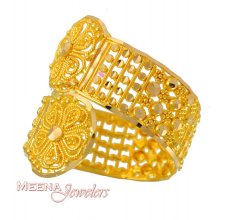 22Kt Fancy Filigree Ring ( Ladies Gold Ring )
