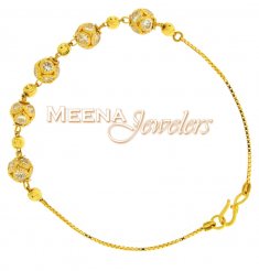 22kt Yellow Gold Bracelet with CZ (Cubic Zircon)