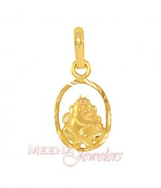 Ganesh Pendant (22K Gold) ( Ganesh, Laxmi and other God Pendants )