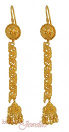 22Kt Gold Hook Earrings ( Exquisite Earrings )