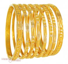 22Kt Gold  Bangles ( Set of Bangles )