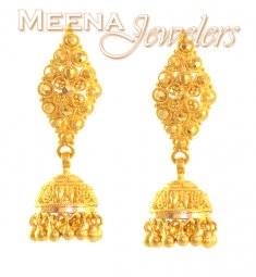22Kt Gold Fancy Earrings ( 22Kt Gold Fancy Earrings )