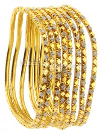 22 Kt Gold Two Tone Bangles