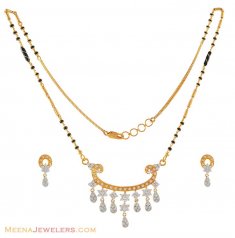 22Kt Signity Mangalsutra Set ( Gold Mangalsutra Sets )