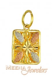Three Tone Gold Pendant