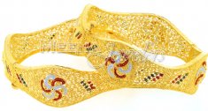 22Kt Gold Three tone Kadas
