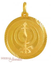 Gold Khanda Pendant ( Khanda Pendants )