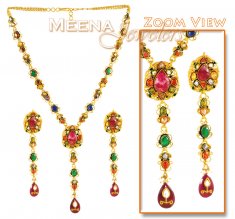 22K Gold Antique Necklace Set