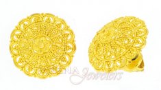 22Karat Gold Earrings with Filigree 