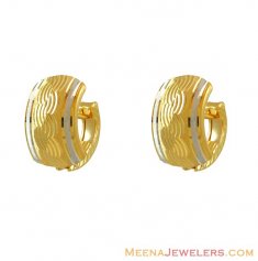 22k White Rhodium  Earrings