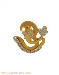 Om and Ganesh Pendant (Diamond studded)