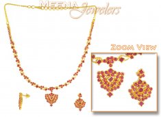 Ruby Necklace Set (22Kt Gold) ( Ruby Necklace Sets )