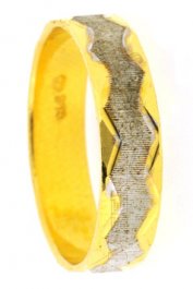 22kt Gold Wedding band 2 Tone