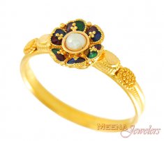 Gold Enamel Ring
