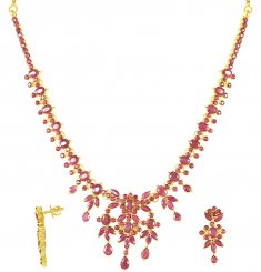 Ruby Designer Necklace Set ( Ruby Necklace Sets )